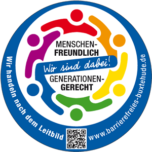 Plakette „Lebendige Einkaufsstadt - barrierefrei“